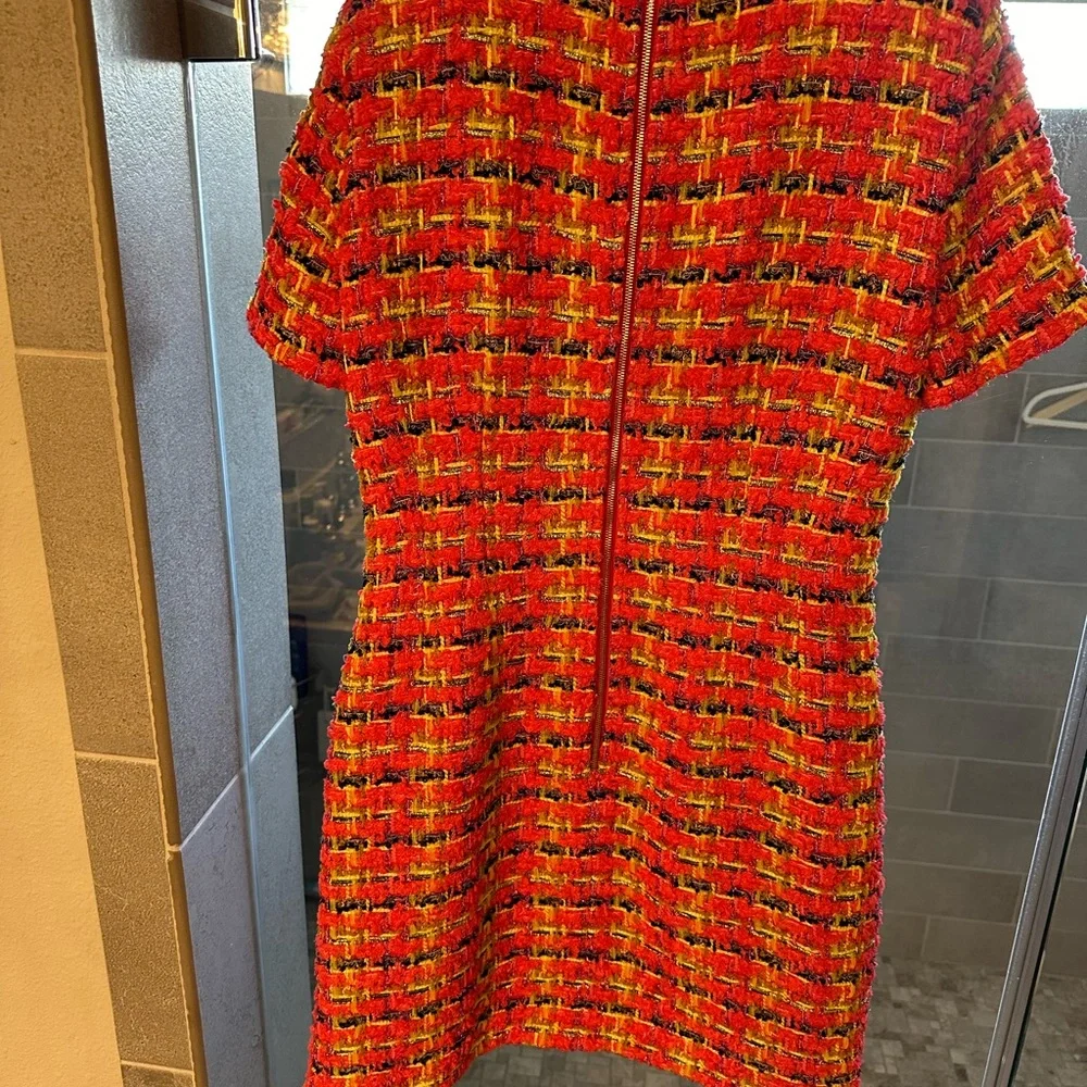 Gucci Neon Lame Tweed Fuchsia & Yellow NWT (detached) - Picture 8 of 10